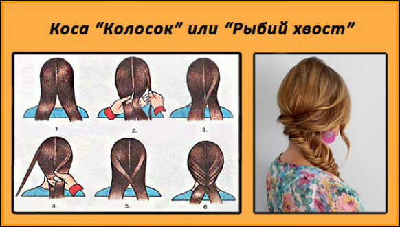 коса "колосок"