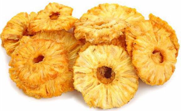 калорийность сушеных ананасов