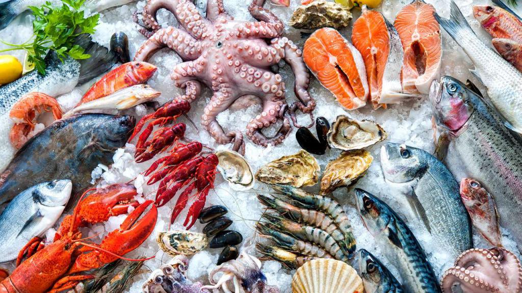 Свежие морепродукты