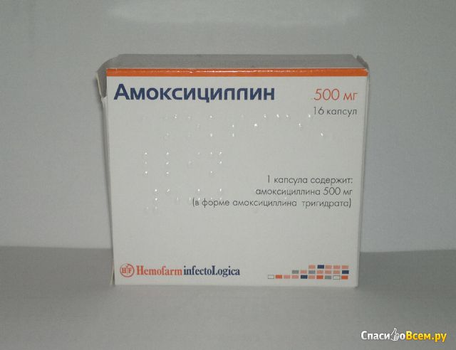 Антибиотик "Амоксициллин" Хемофарм фото