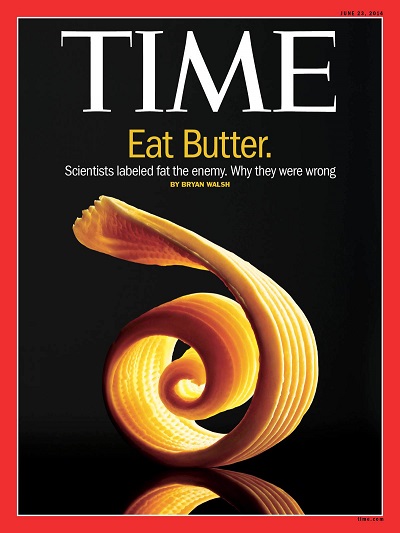 Обложка журнала Time за июнь 2014 года со сливочным маслом.