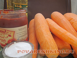 Суповая заготовка на зиму из моркови с томатной пастой