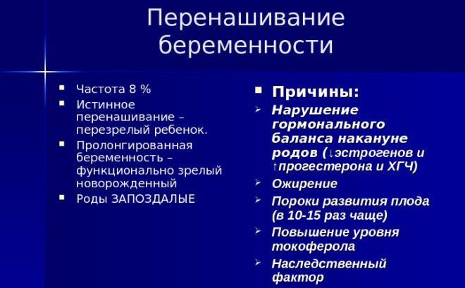 Истинное перенашивание беременности