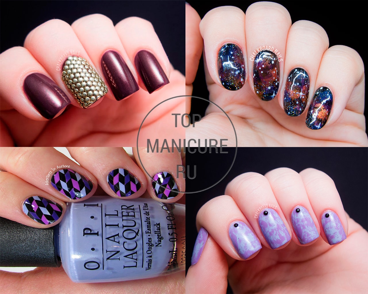 Фиолетовые ногти дизайн