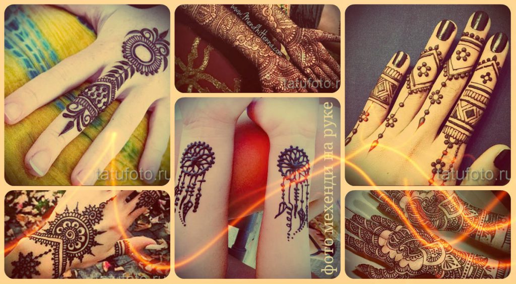 Мехенди на руке - фото варианты с классными временными татуировками хной