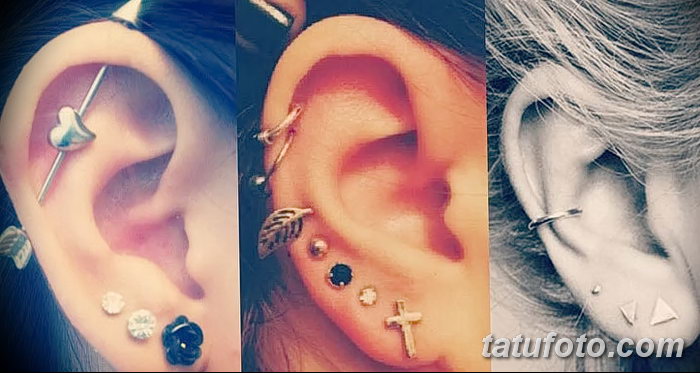 фото Пирсинг уха от 20.11.2017 №052 - Ear piercing - tatufoto.com